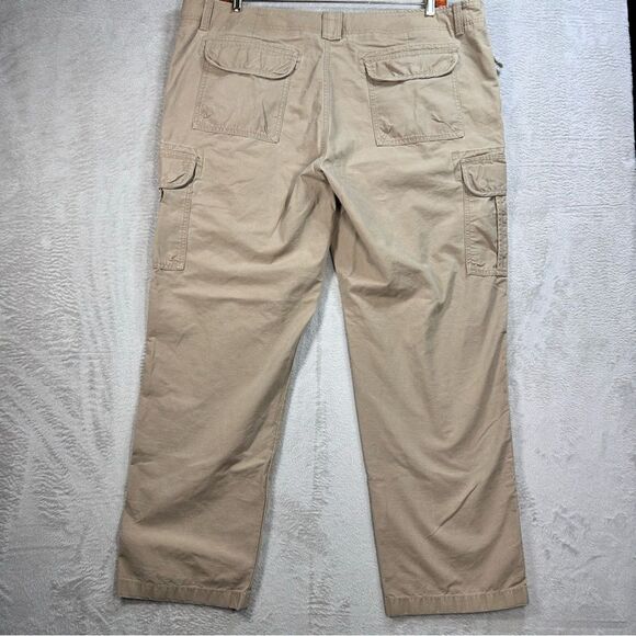 L.L. BEAN Cargo Pants Natural Fit Ripstop‎ Tan Style 503739 Men’s 44x32 - Picture 4 of 5